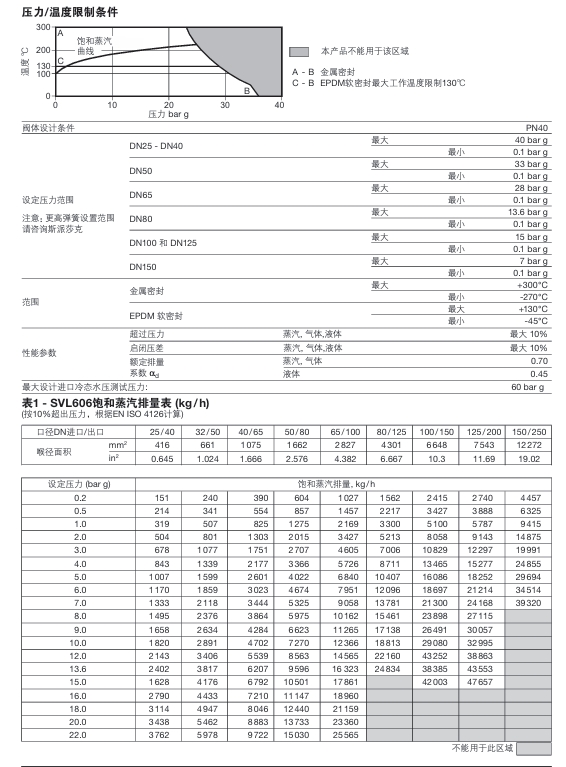 斯派莎克SVL606不銹鋼安全閥技術(shù)參數(shù)