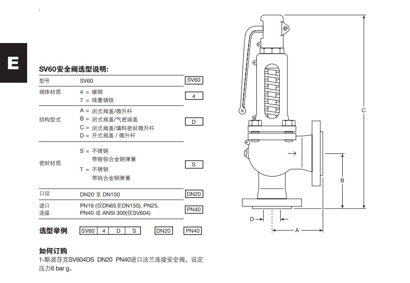 SV60系列安全閥銘牌詳解