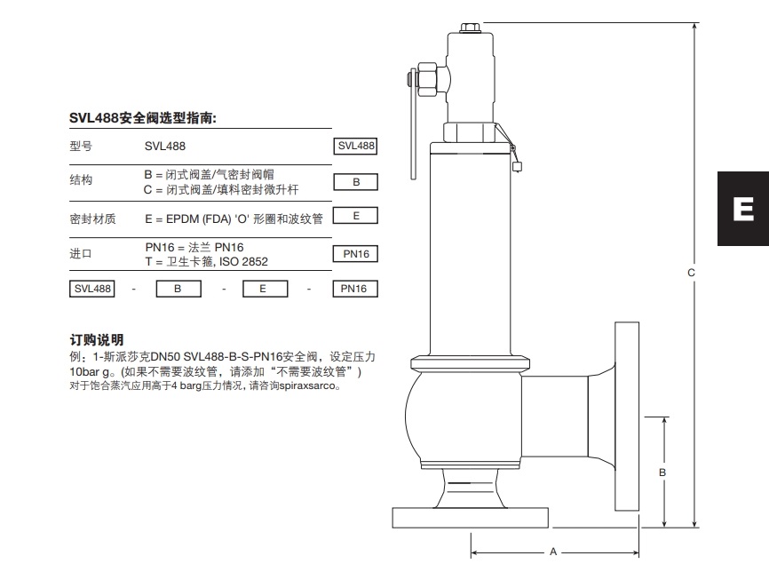 SVL488安全閥銘牌詳解