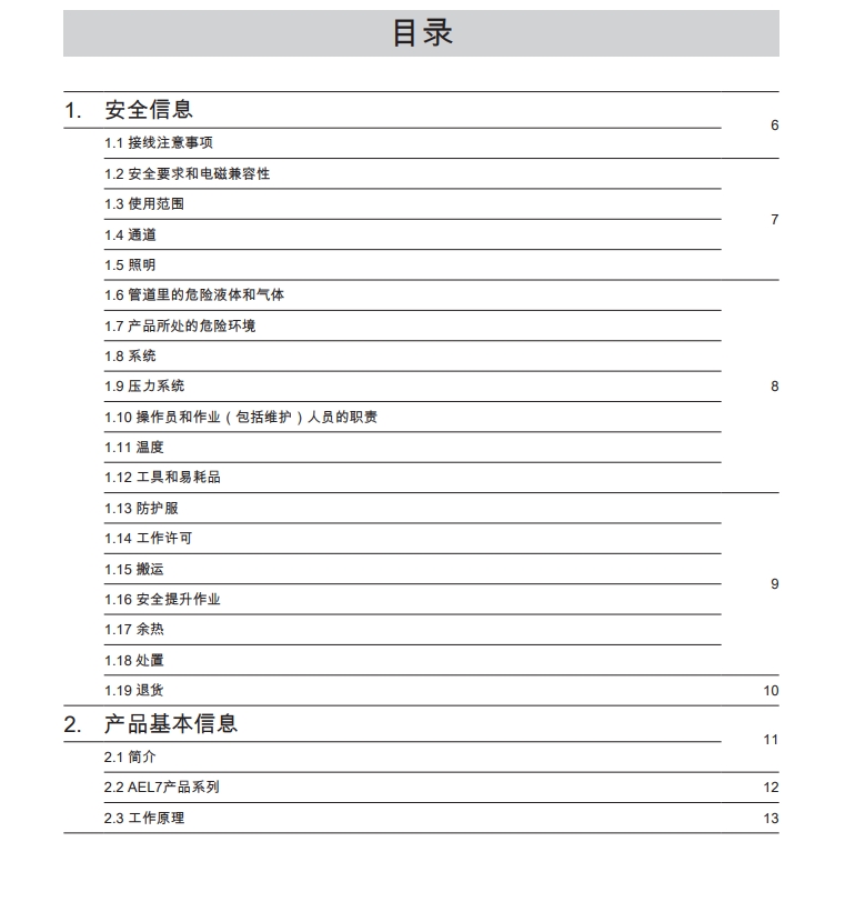 ael7電動執(zhí)行器說明書目錄